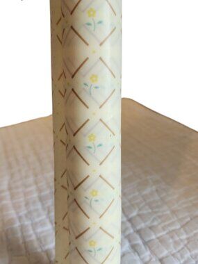 Vintage 1980s Rubbermaid Vinyl Shelf and Drawer Liner "Posy White" pattern open